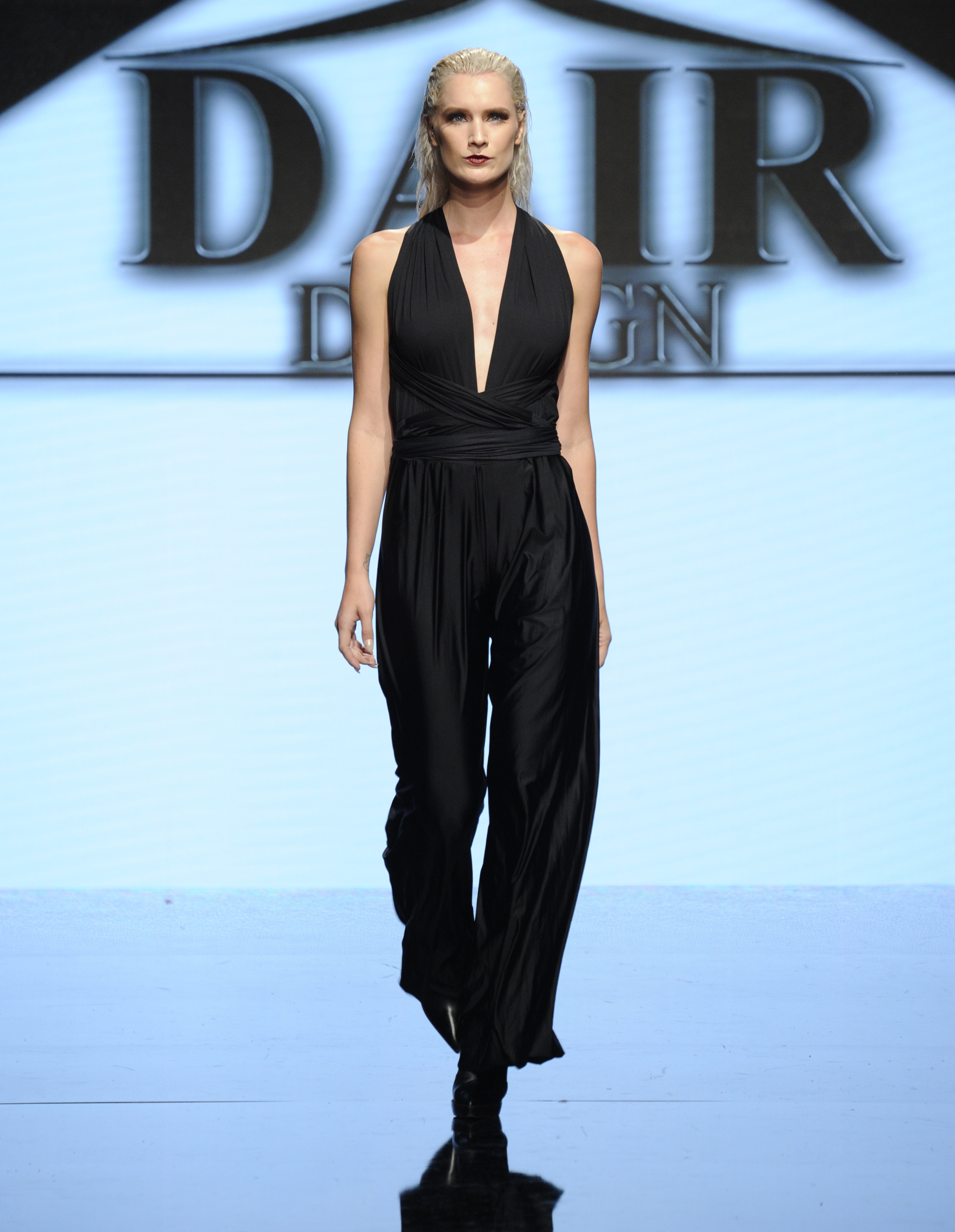 LOS ANGELES, CA - OCTOBER 10: A model walks the runway wearing Dair by Odair Pereria at Art Hearts Fashion Los Angeles Fashion Week presented by AIDS Healthcare Foundation on October 10, 2016 in Los Angeles, California. (Photo by Arun Nevader/Getty Images for Art Hearts Fashion)
